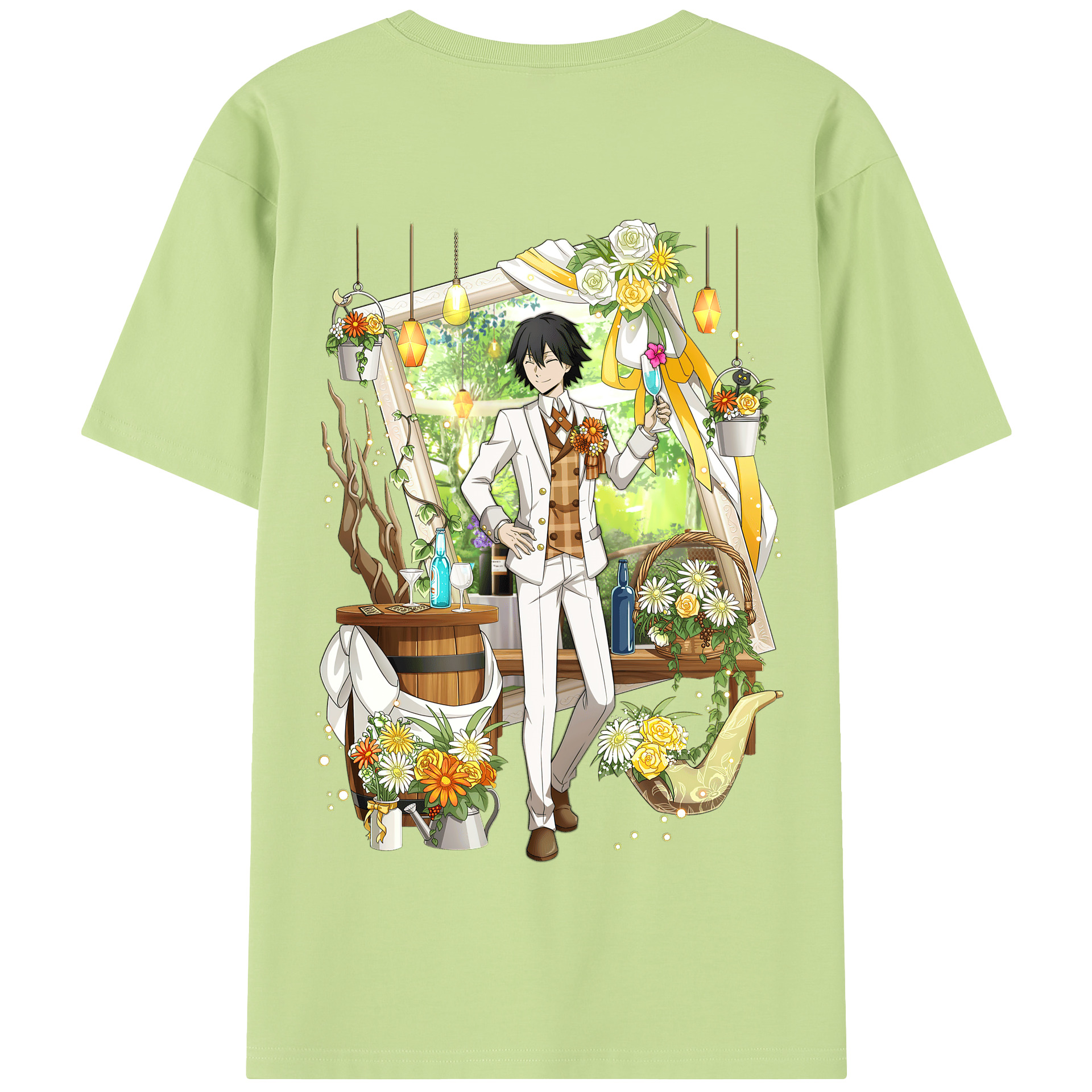 （画像用） 文豪ストレイドッグス Bungo Stray Dogs 綿100％半袖Tシャツ（背面プリント）